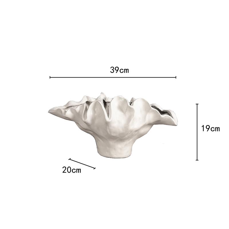 Resin Handicraft Flower Vase Flower Pot Irregular Wave Edge Abstract Resin Basin Floral Arrangement Accessories Home Decoration