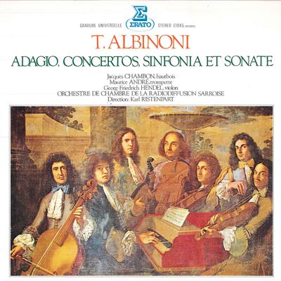 LP Record MAURICE ANDRE JACQUES CHAMBON GEO  Albinoni Adagio Concertos Sinfoni E1045 ERATO 1979 Japan Classical Used
