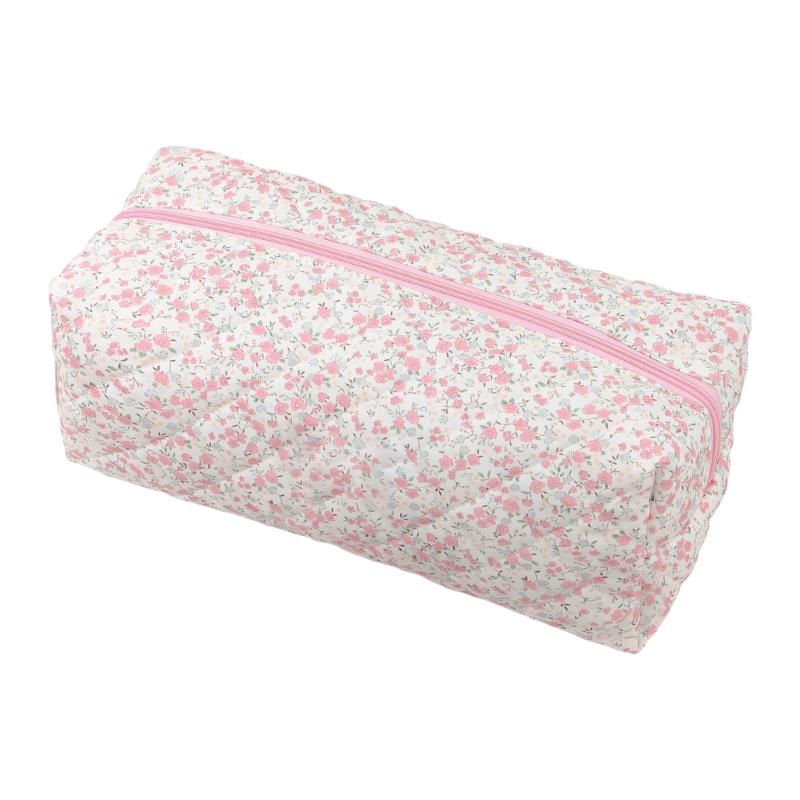 Elegant Floral Shaped Makeup Bag Practical Polyester Large Capacity Cosmetic Bag For Cosmetics And Travel Essential