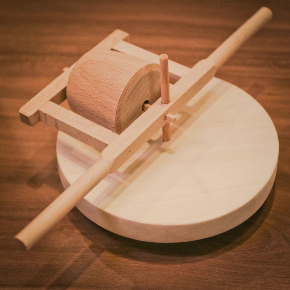 

Grinding Discs Wooden Toy Figurine Simulation Farm Tool Model Stone Mill Handicrafts Kids Toy as picture