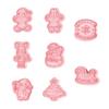 Confezione da 8 Stampini per Biscotti 3D per Glassa in Plastica Tipo Push-up Stampini per Biscotti da Casa