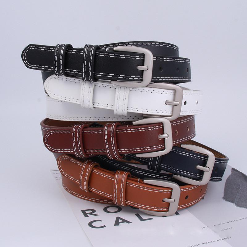 Denim Womens Vintage Belt Minimalist Black Versatile Trendy Korean Accessory