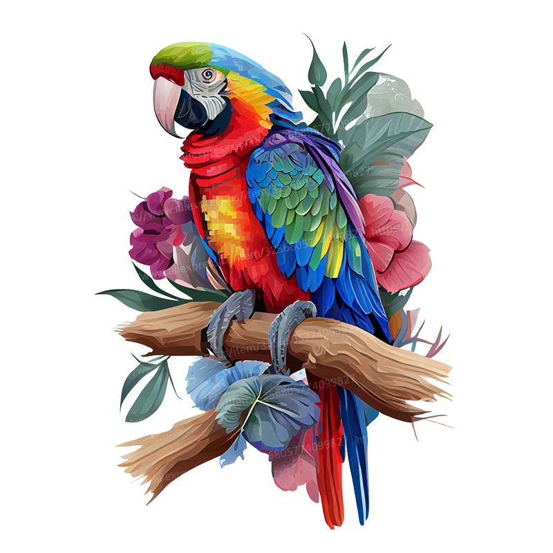 

Beautiful Parrot Animal Car Stickers Waterproof Vinyl Decals Auto Body Window Decor Motorcycle Helmet Stickers TM06 B-15cm-Longest Side