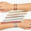 17mm Luxury Iced Out Baguette Cut CZ Charm Bracelet Gold Silver Plated Hip Hop Watch Band Bangle Women's Gift Jewelry