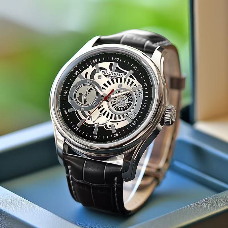 Men's Classic Leather Watch Minimalist Quartz Wristwatch