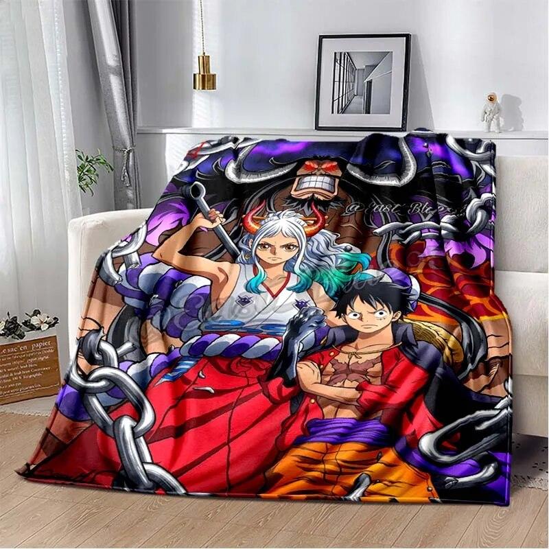 Couverture polaire avec personnage de dessin animé japonais célèbre, pour lits, randonnée, pique-nique, couette épaisse, couvre-lit à la mode