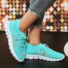 Fashion Breathable Mesh Casual Sneakers Women Lightweight Slip On Soft Sole Sports Shoes Woman 2025 Plus Size Knitted Flats Female 35-43