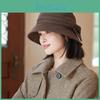 Polyester Hat For Women With Solid Color And Bow Decor For Casual Winter Wear