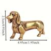 1pc Vintage Brass Dachshund Home Decor Statues for Christmas - Desktop And Desk Ornaments
