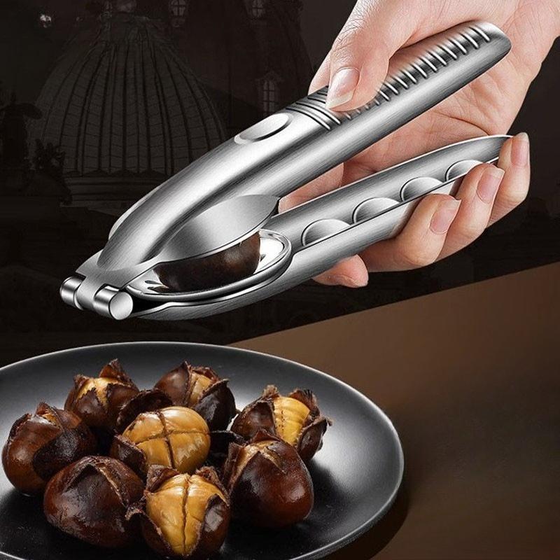 

Каштановий Кліп Горіхокол Відкривач Швидкий Кліп Горіхи Очищувач Шкаралупи Волоський Горіх Колка Шкаралупи Лущилка Аксесуари з Нержавіючої Сталі Кухонний Інструмент срібний