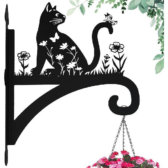 Hanging Plant Hanger Bracket Plant Hooks for Hanging Baskets Heavy Duty Decorative Hummingbird Silhouette Wall Mounted Hanging Plant Hangers Outdoor