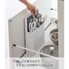 Yamazaki Sink Door All-in-One Kitchen Tool Holder White, Approx. W24 X D11.7 X H43.5-57cm, Tower. Knife and Cutting Board Storage,