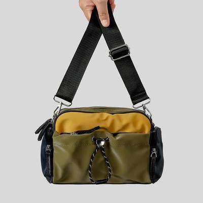 Fashion Contrast Color Single Shoulder Crossbody Bag Women's Lightweight Outdoor Handbag Men's Casual Cargo Wind Mobile Phone Bag