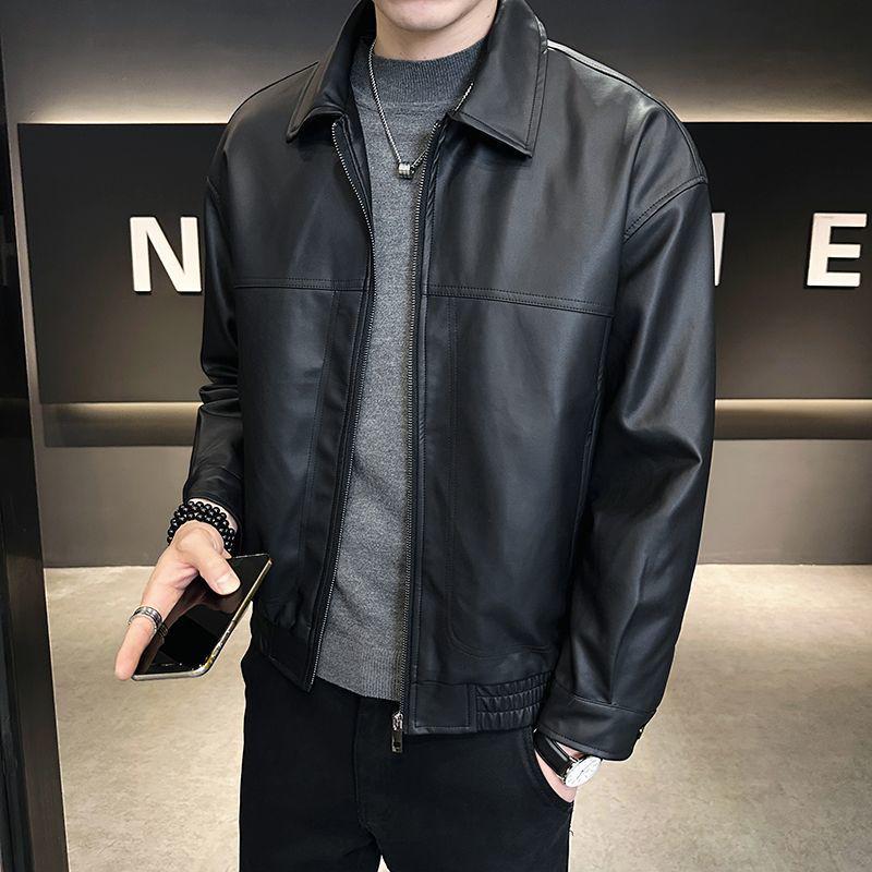 

Rogue & Handsome 2025 Мужская модная мотоциклетная кожаная куртка - Короткая, Дизайн высокого класса, В наличии. M