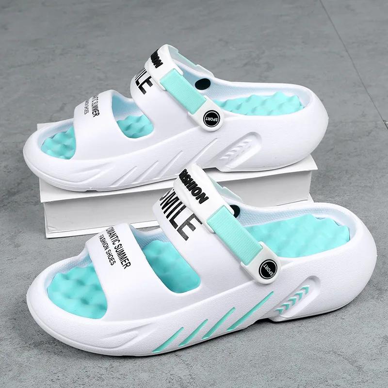 Fashion Summer Rubber Sandals Men Massage Slippers Mens Garden Shoes2025 Zuecos Hombre Cholas Man Beach Shoes Big Size 48 49