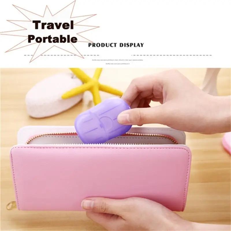 200/100PCS Travel Soap Paper Disposable Convenient Soap Paper Washing Hand Clean Scented Mini Slice Soaps Bathroom Accessories