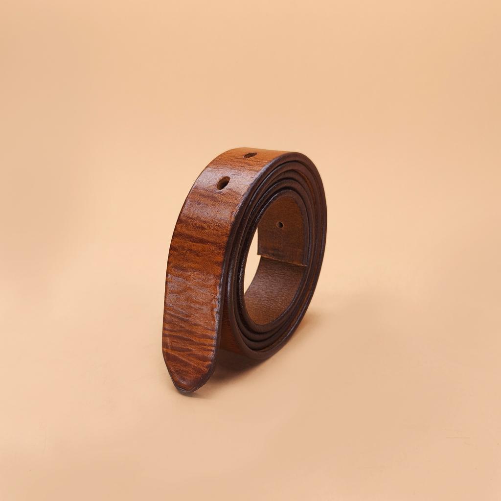 First Layer Tree Paste Leather Cowhide Belt Strip Men's Retro Belt Men's No Button Pin Buckle Scalp Ring