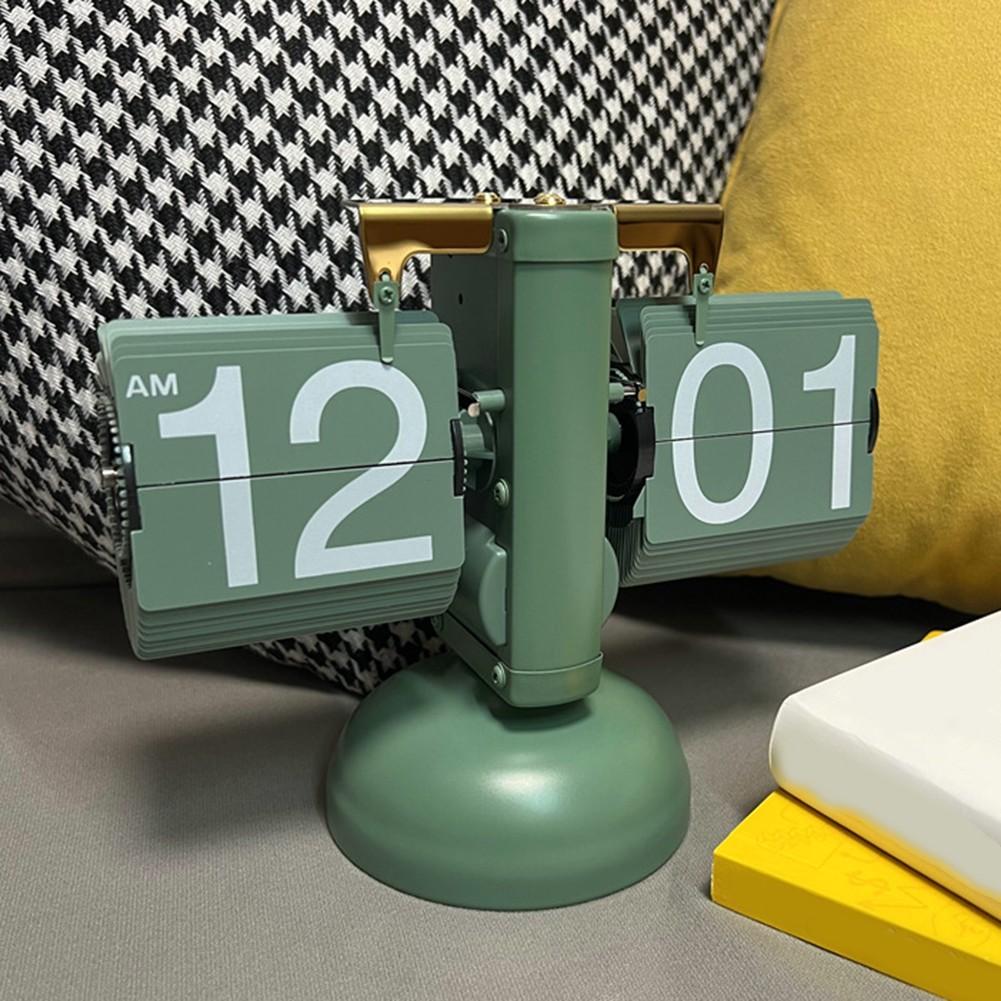 Flip Clock Retro Vintage Auto Flip Clock Desk Clock Table Clock Home Decor