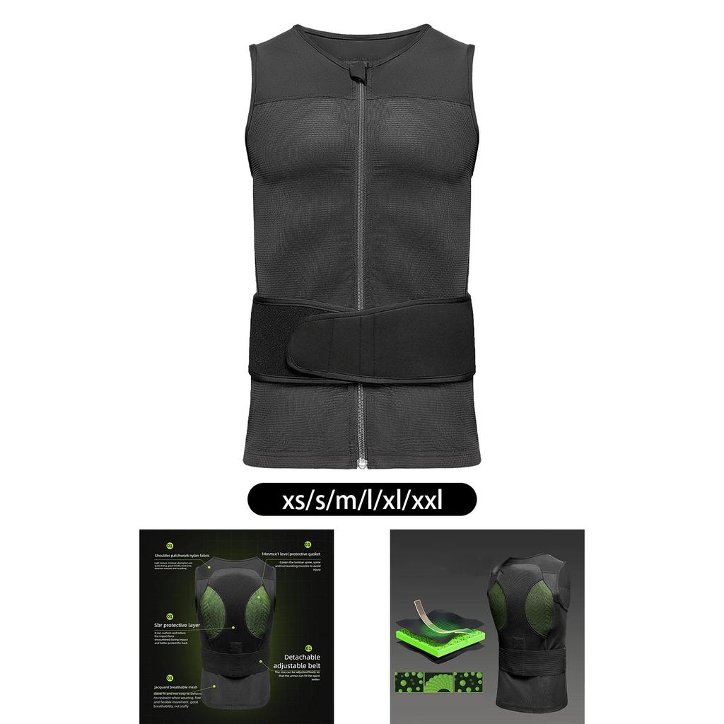 Spine Back Protector Vest Protective Gear Impact Resistant Body Guard Vest for Skiing