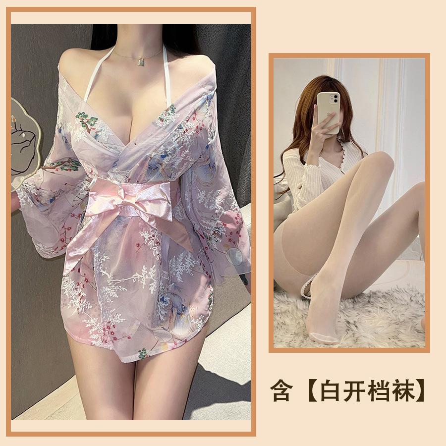 Erotic Underwear Large Size Japanese Kimono Suit Small Breasts Sexy Temptation Flirting Hot Bed Passion Uniform