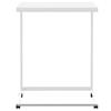  Side Table On Wheels, White, 55x35x70 Cm