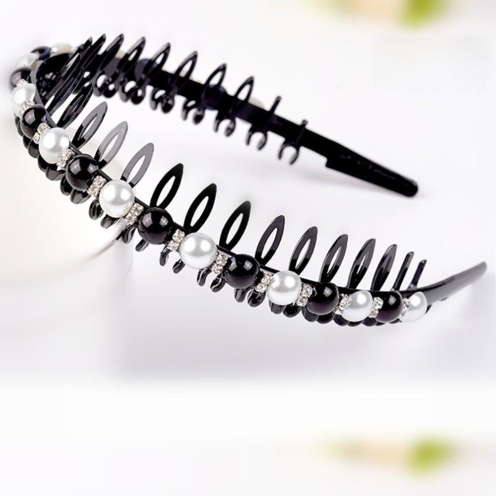 Rhinestone Non-slip Korean Women Hair Band Hair Accessories Pearl Headband Wash Face Hair Hoop