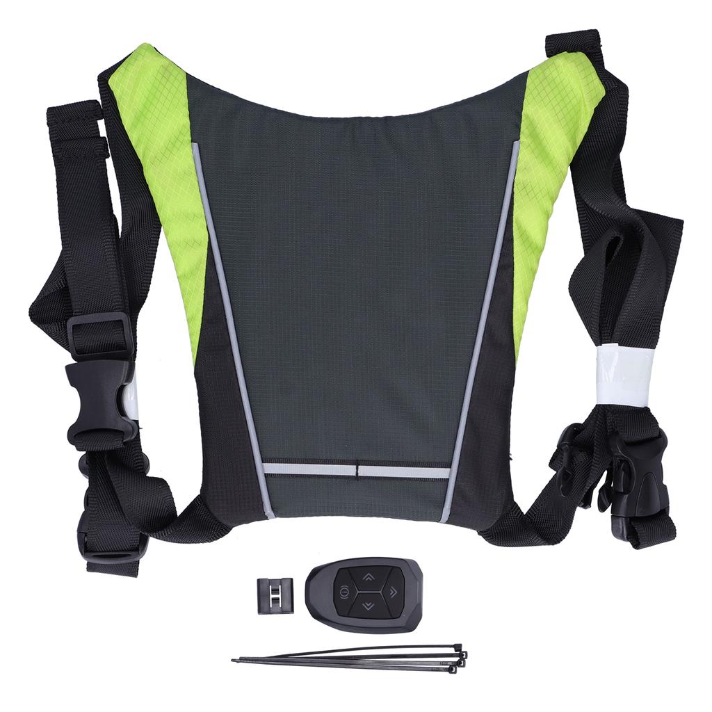 Bicycle Warning Vests Wireless Cycling Bike Safety LED Turn Signal Light Vest with RemoteGray