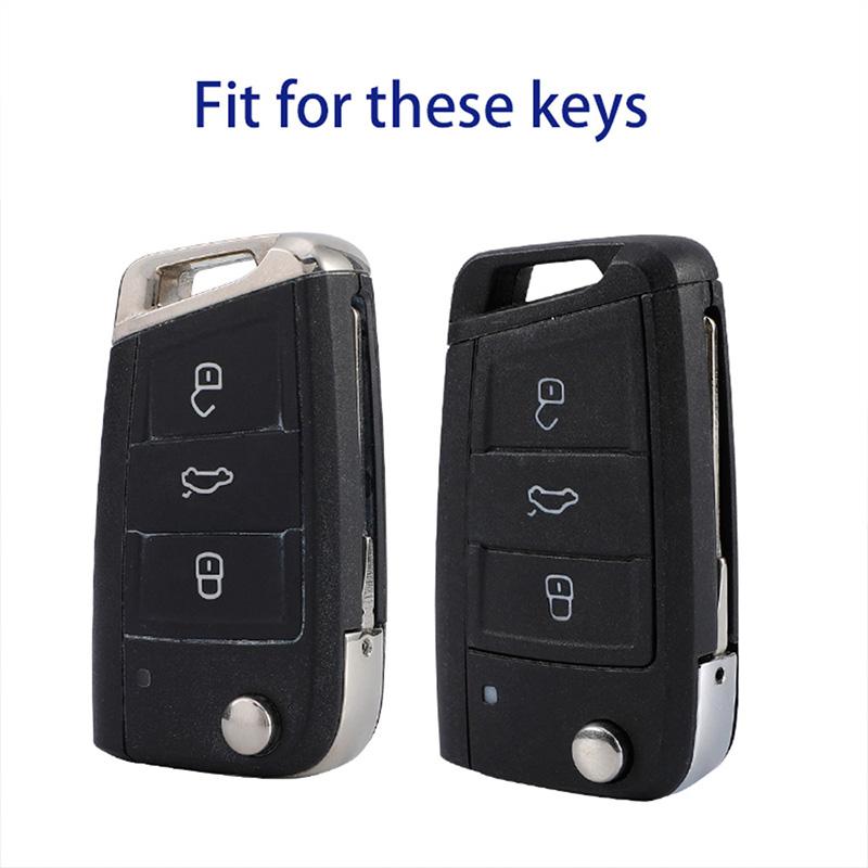 Tpu Leather Shell For Vw Volkswagen Golf 7 Mk7 Tiguan Mk2 For Seat Ateca Leon Fr 2 Ibiza For Skoda Octavia Car Key Case Cover