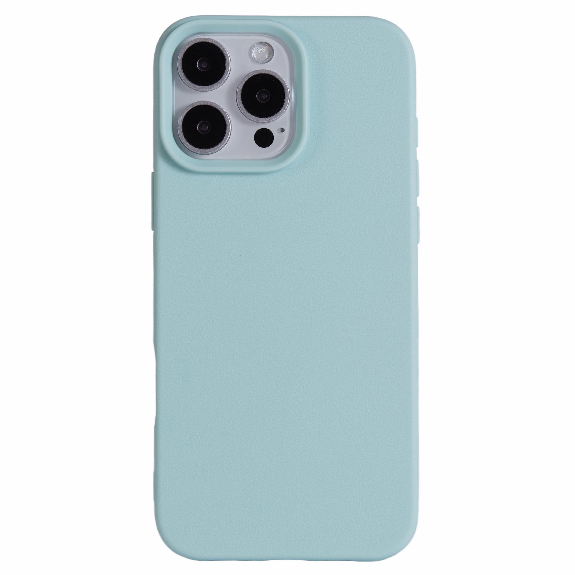 

For iPhone 14 Pro Case Litchi Texture TPU Shockproof Phone Cover Baby Blue