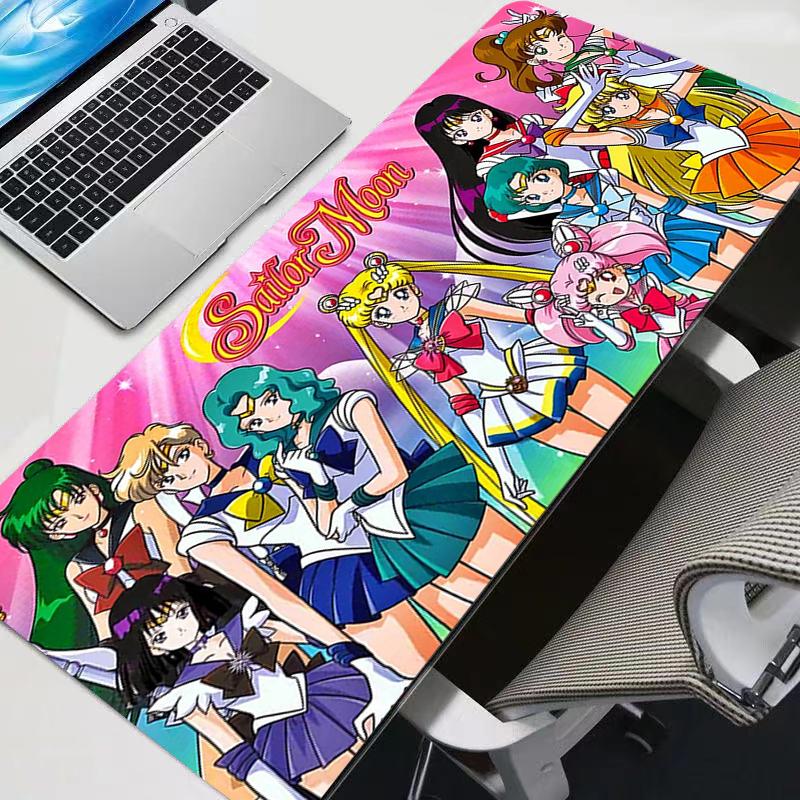 Colorful Mouse Pad SSailor Moon Anime Gamer Gaming Accessories Varmilo Keyboard Pad Computer Rubber Desk Mat Cute Girl Mousepad