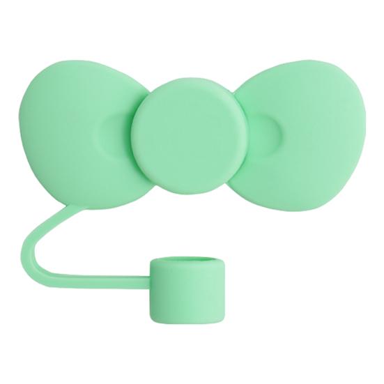 Straw Cap Bow Shape 10mm Dust-Proof Leak-proof Reusable Food Grade Bottle Straw Dust Cover Tumblers Straw Toppers Drinking Straw Lids Water