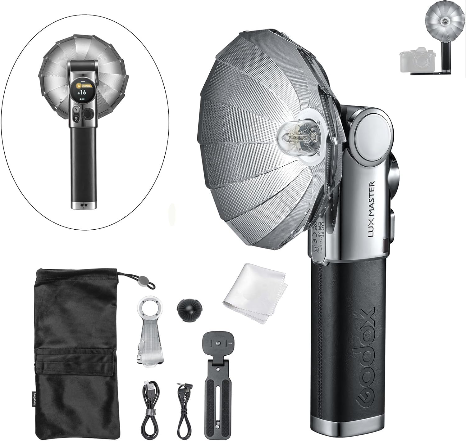 

[Godox Authorized Dealer & Japanese Instruction Manual] Godox Lux Master TTL Retro Camera Flash Touch Screen Operation 6000K±300K Color Temperature