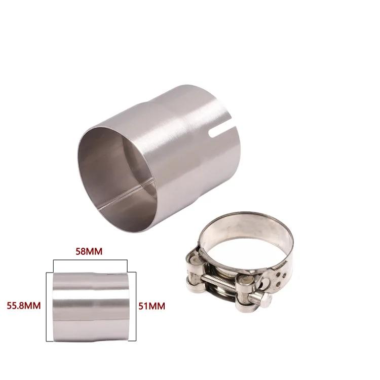 Suitable for motorcycle exhaust pipe 51 to 52, 54, 56, 58, 62, 64MM adapter with variable diameter interface