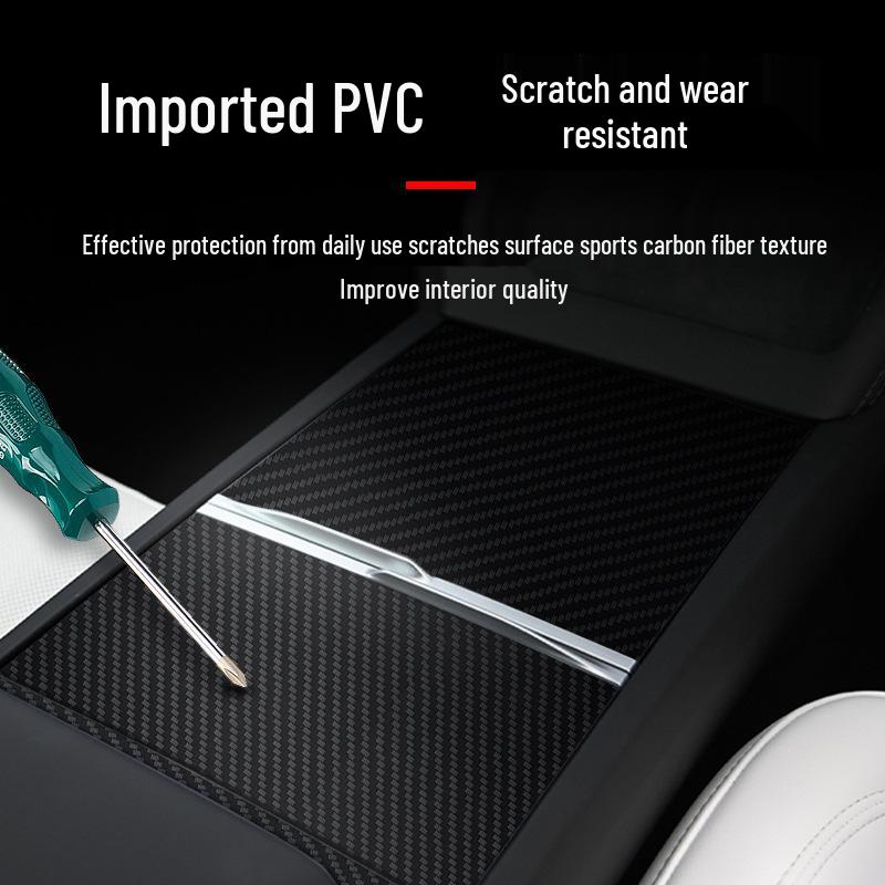 Echtes Kohlefaser-Mittelkonsolen-Panel-Set für Tesla Model 3 Highland