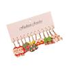 6-Piece Christmas Earrings Set: Cute Cartoon Snowman & Santa Claus Drop Pendants.