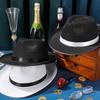 Modny Kapelusz Trilby z Kopułą i Zwijanymi Brzegami Kapelusz Panama Unisex Kostium do Odgrywania Ról Kapelusze Fedora