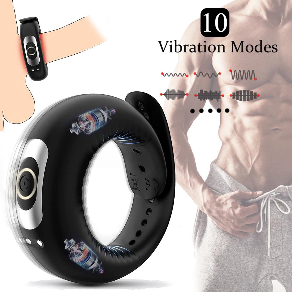 Vibrator Verstelbare Penis Ring Voor Mannen Mastubator Vertraagde Ejaculatie Anaal Plug Dildo