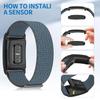 Adjustable Hook Buckle Design Straps for Selected Fitness Trackers Breathable Fabric Comfort Fit in Multiple Color