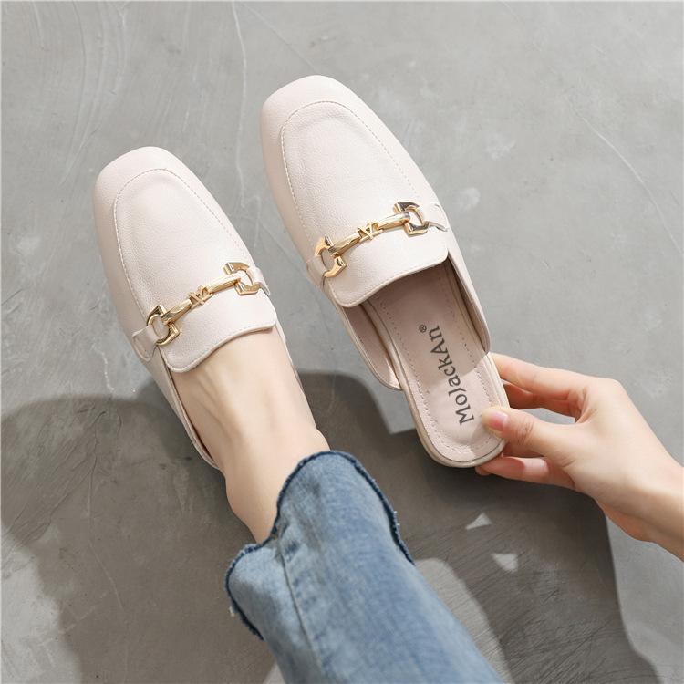 

Тапочки Baotou, женская одежда, новинка 2024 года, женская обувь на среднем каблуке, модная обувь Muller, толстый каблук, сандалии знаменитостей из Интернета 35