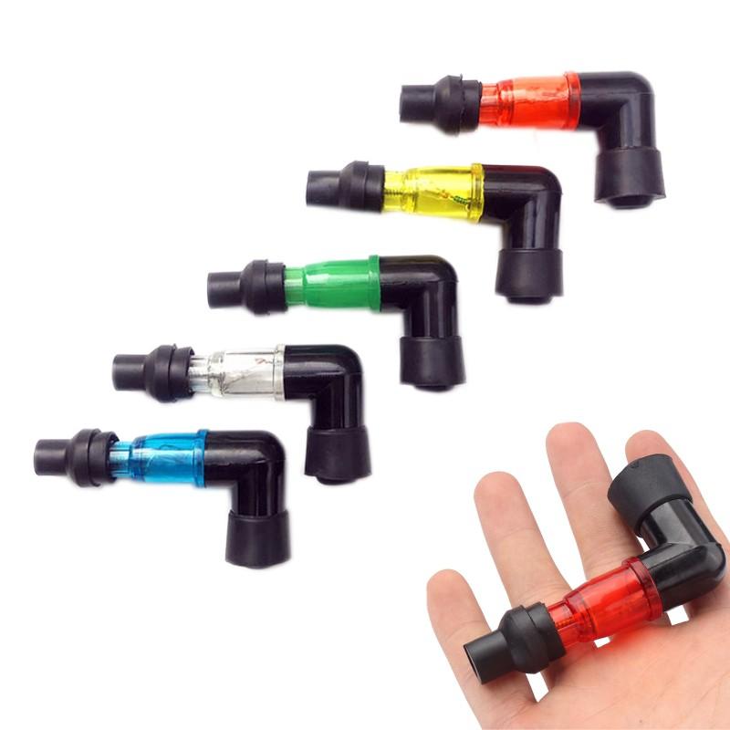 1/5PCS Universal Motorcycle Flash Spark Plug Cap Elbow Motorbike Ignition Spark Plug High Pressure Cover Moto Modification Part