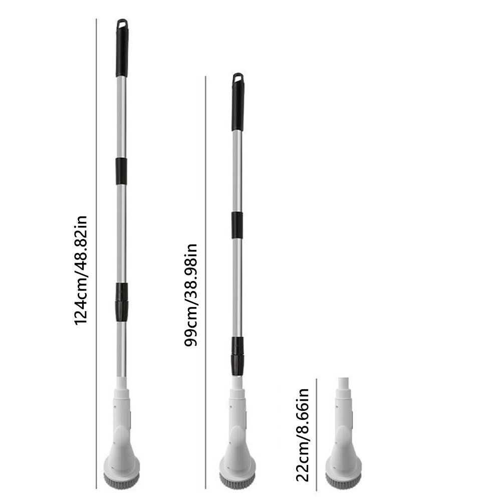 Adjustable Stretchable Arm Electric Scrubbing Brush Electric Spin Scrubber  Floor Maintenance