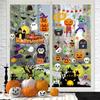 Halloween-Dekorationen 743 STÜCK Halloween-Fenstersticker, 10 Bögen Niedliche Halloween-Fensterdekorationen, Große Halloween-Fensteraufkleber Doppelseitig