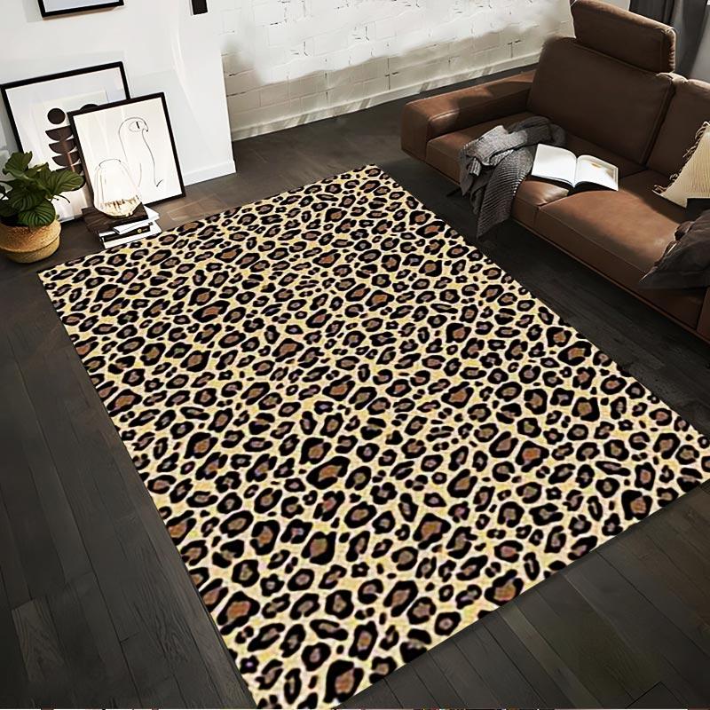 

Leopard Print Carpet for Living Room Decor in Stylish Modern Design Suitable for use as an anti-slip for living room bedroom sofas 40x60cm( 15x23in )