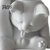 Talos Cat Pen Holder, Cute Resin Desk Organizer, Funny Figurine, Decorative Storage Statue for Office Supplies, Creative Desktop Home Decor
