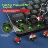 Wired Mechanical Keyboard, Hot-Swappable, Office, Gaming,  87-Key, Mixed Backlit, Red Switch, Black