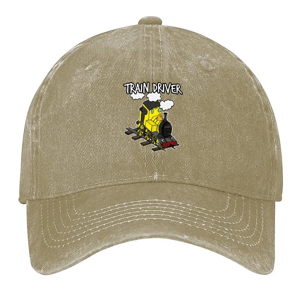 Train Driver Steam Locomotive Rail Enthusiasts (Yellow) Baseball Cap Christmas Hat Designer Hat Unisexs Tennis Womens
