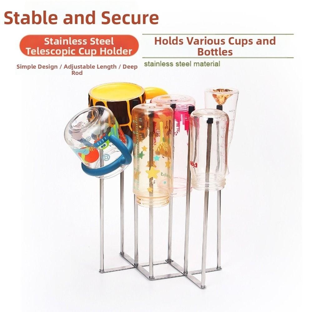 Foldable Baby Bottle Drying Rack Stainless Steel Bottle Dryer Holder Water Bottle