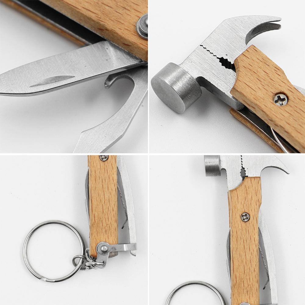 Portable Multi Tools Claw Hammer Lifesaving Hammer Knife Multi-Function Stainless Steel Pliers Emergency Claw Camping Equipment