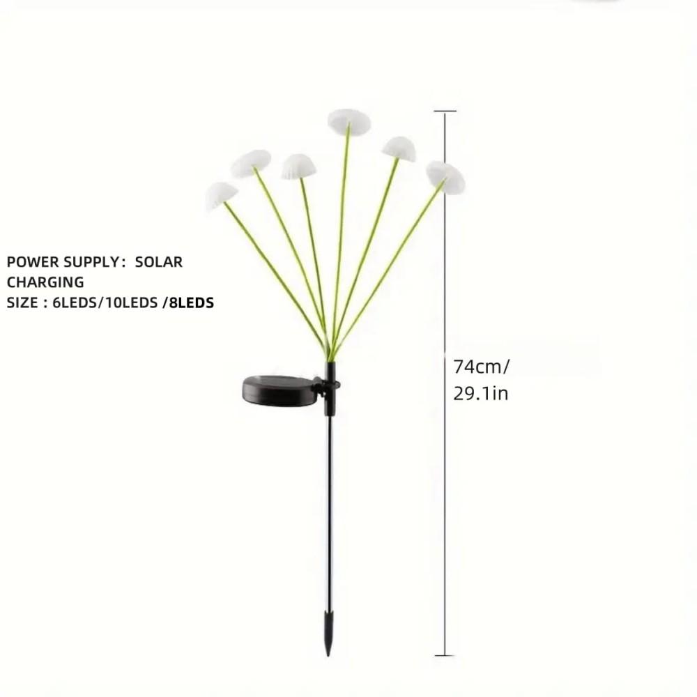 Solar jellyfish lamp outdoor waterproof garden landscape atmosphere lamp home garden balcony decorative mushroom lawn lamp