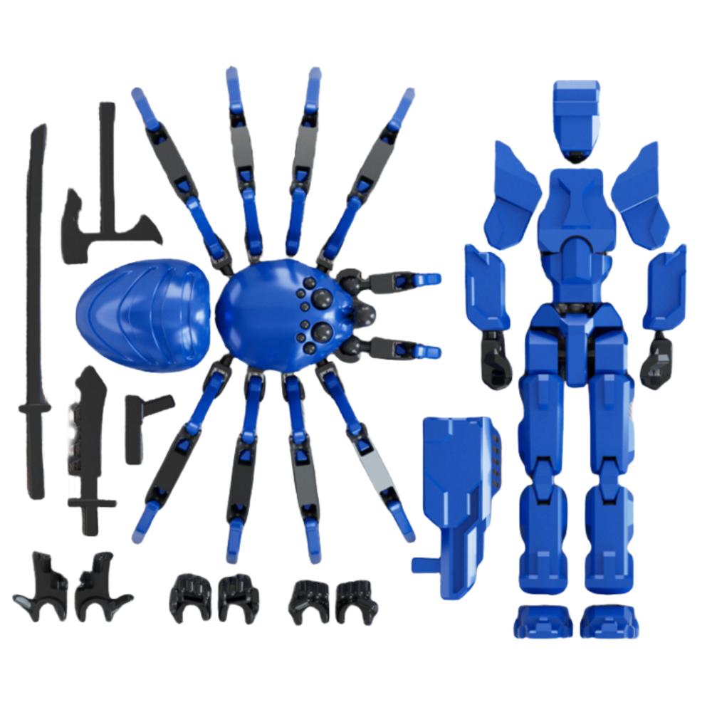 Suction Cup Bottom Spider Toys Multi-jointed Figures Model Doll Movable Robot Set Birthday Gift